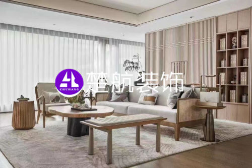 121-150m²二居新中式装修图片客厅装修效果图140平中式风格搭配原木