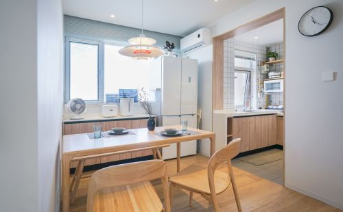 厨房装修效果图日式阳光之家61-80m²三居日式家装装修案例效果图