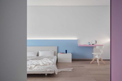 卧室装修效果图清澄如初的家121-150m²其他现代简约家装装修案例效果图