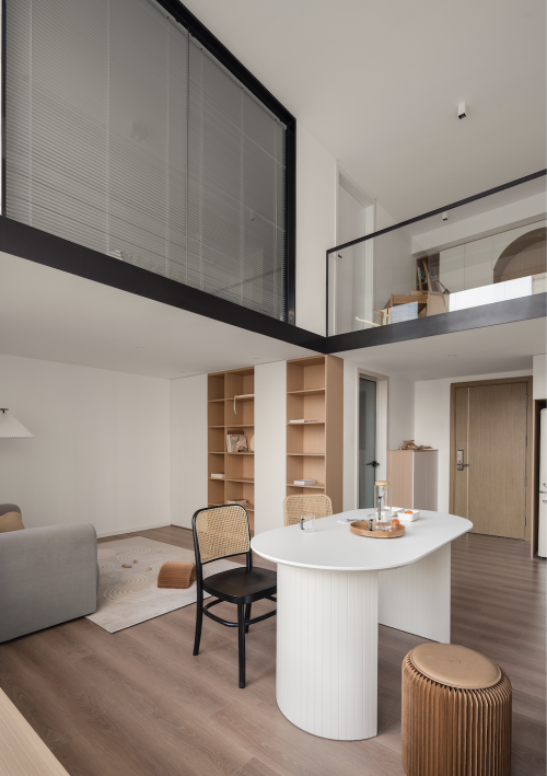 客厅装修效果图极具年代感Loft公寓的“大反1000m²以上日式家装装修案例效果图
