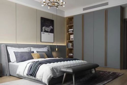 三居现代简约1㎡卧室装饰设计图