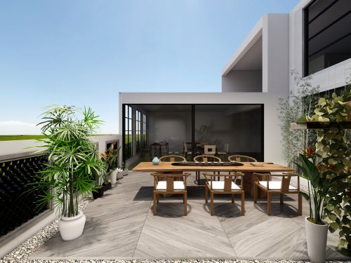 功能区装修效果图现代中式花园151-200m²其他新中式家装装修案例效果图