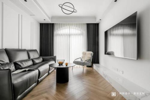 151-200m²复式美式装修图片客厅装修效果图170㎡现代美式，满足三代同堂