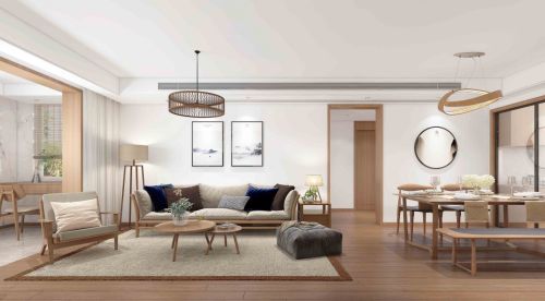 三居日式装修图片客厅装修效果图110平日式风格案例，打造自然