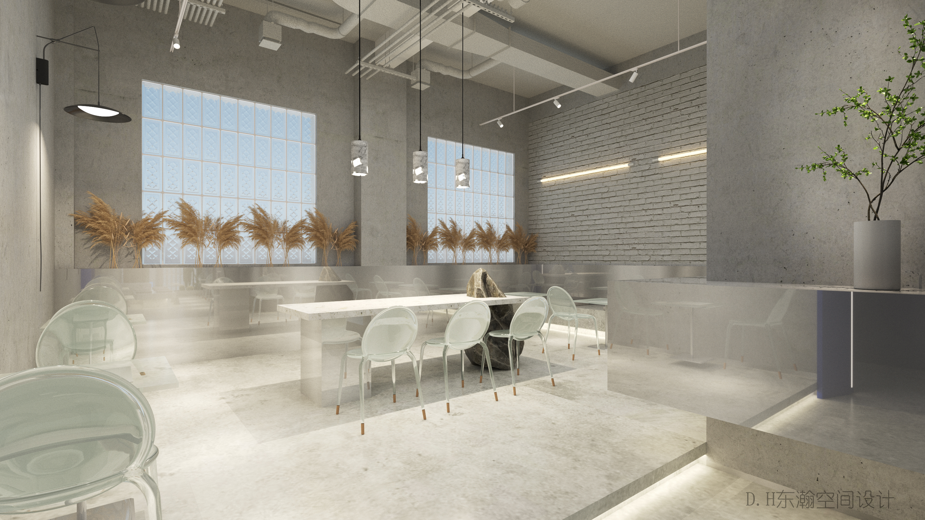餐饮空间3装修效果图克拉因蓝的梦咖啡馆设计图片赏析