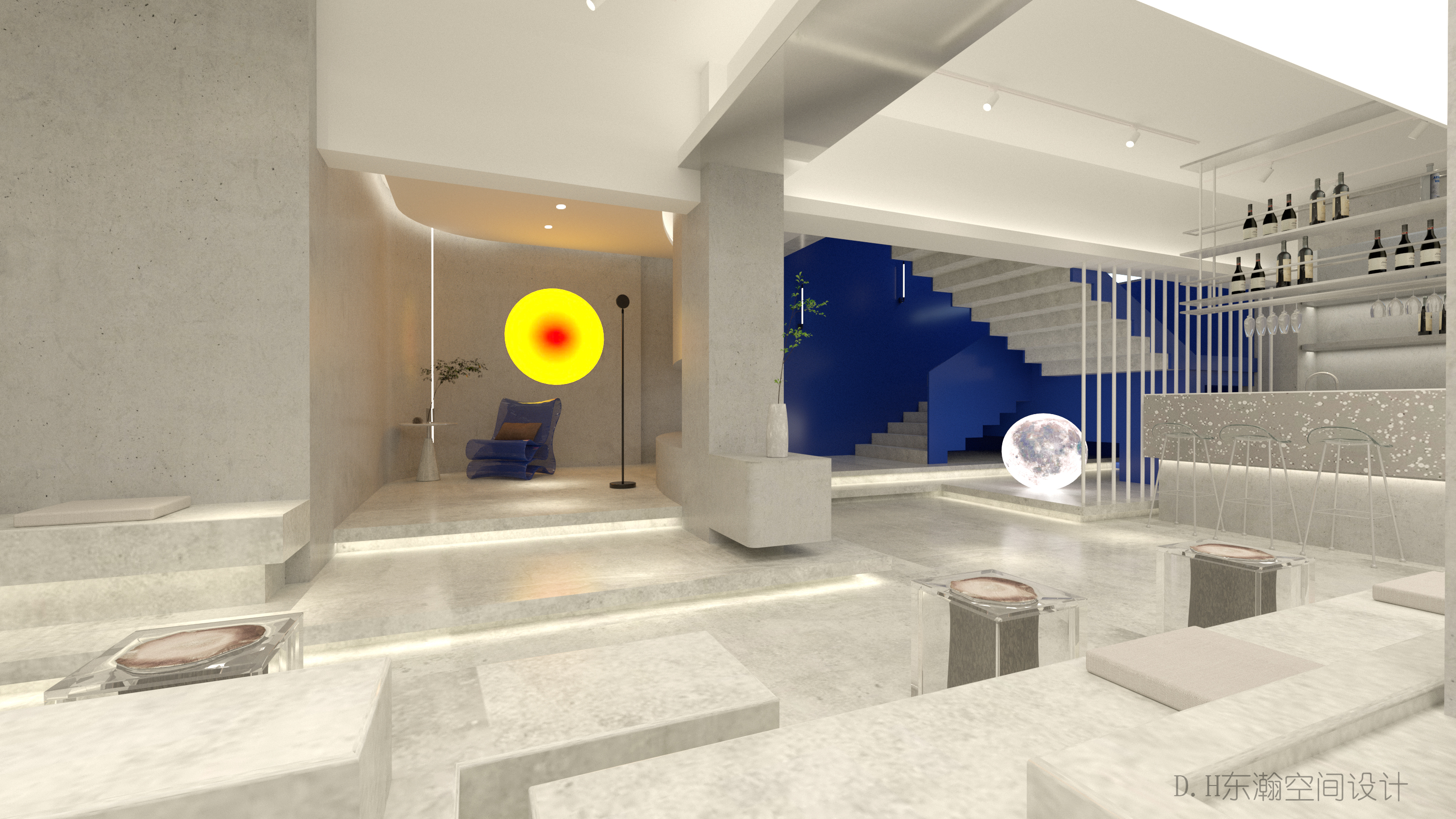 餐饮空间2装修效果图克拉因蓝的梦咖啡馆设计图片赏析