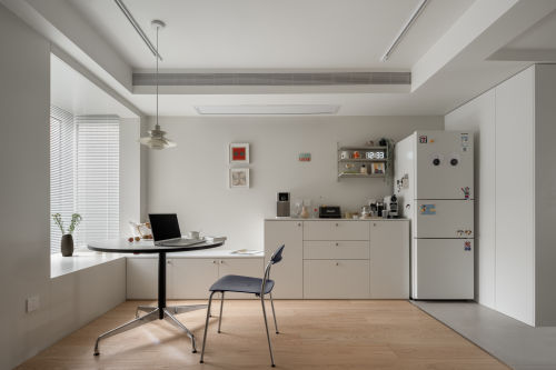 厨房装修效果图独居女孩ins风的家60m²以下一居北欧极简家装装修案例效果图