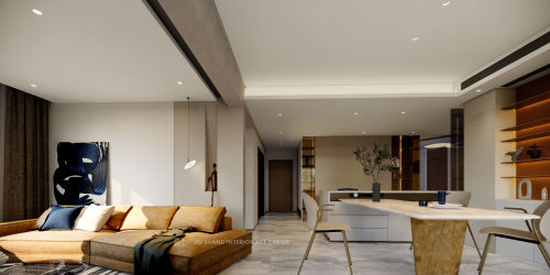 第二步：请为图片添加描述客厅现代简约家装装修案例效果图