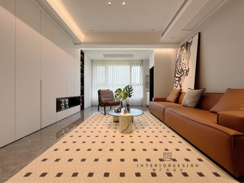 客厅装修效果图《趣味生活》101-120m²现代简约家装装修案例效果图