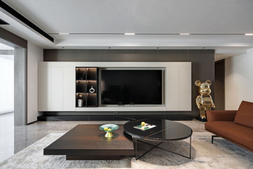 客厅装修效果图壁桂园270新作光影之间201-500m²四居及以上现代简约家装装修案例效果图