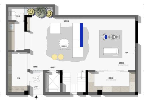 装修效果图600㎡空间里表达现代主义的优501-1000m²现代简约家装装修案例效果图