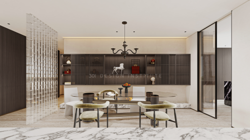 201-500m²四居及以上中式现代装修图片厨房装修效果图370㎡现代中式风归家就是室外