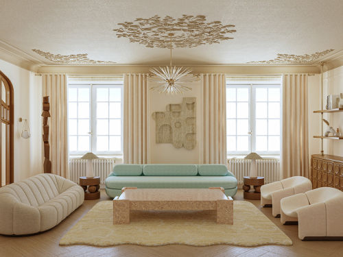 欧式豪华装修图片客厅装修效果图独居特色的法式新古典客厅🪄✨