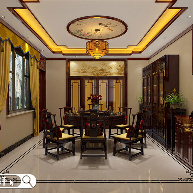 紫云轩中式别墅装修设计成熟稳重的家居空间_1678067116_4840536
