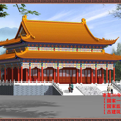 贵州寺庙大殿设计平面图，贵州寺院整体布局_1681649941_4855888